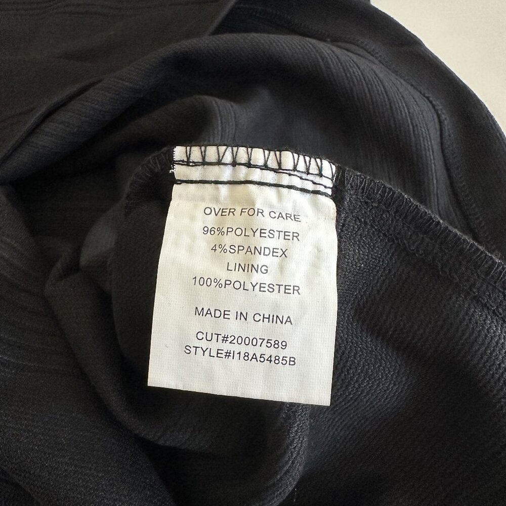 New With Tags Premier Amour Black Dress Zipper V Neck Size 4 Small - Picture 4 of 9